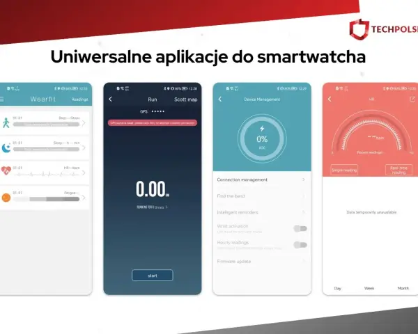 Aplikacja na smartbanda po polsku: przegląd funkcji Wearfit, biegania, zarządzania urządzeniem i pomiaru tętna.