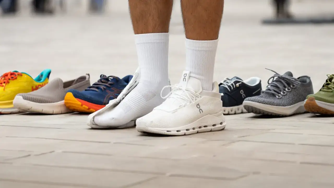Oto kilka par butów, od żółtych po zielone. Czy buty do biegania nadają się do chodzenia?