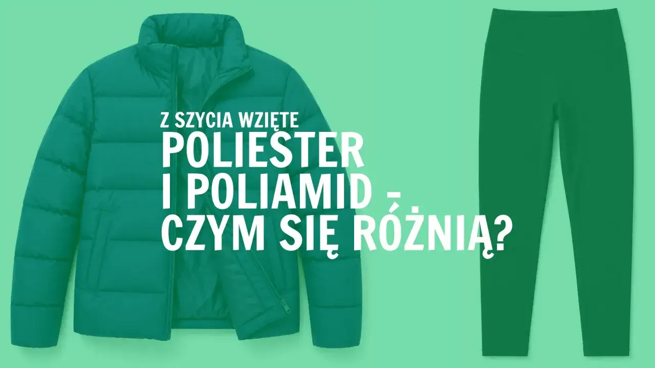Puchowa kurtka i zielone legginsy. Tekst: