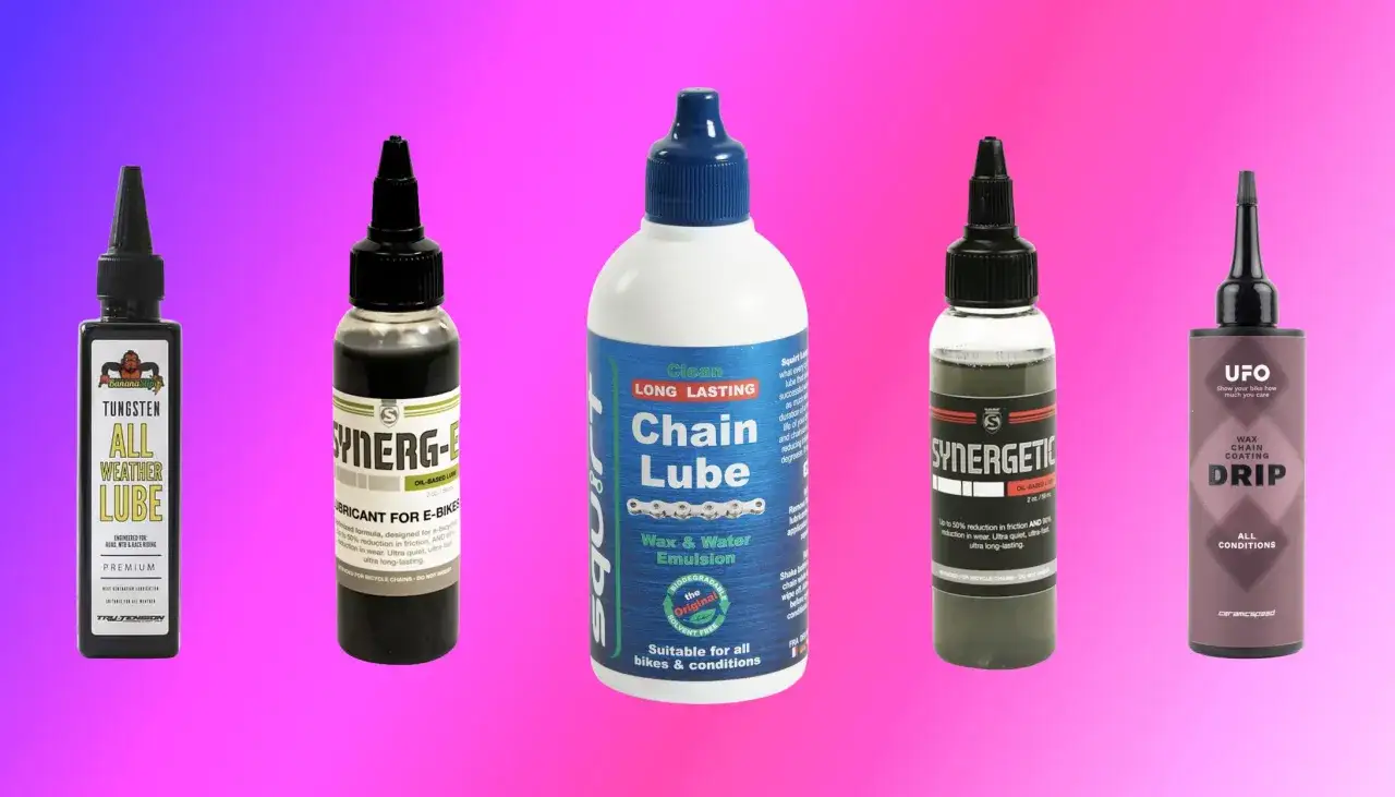Różne smary do łańcucha rowerowego: Tungsten, Synerg-E, Squirt, Synergetic, UFO Drip. Wybierz najlepszy, by nasmarować łańcuch w rowerze.